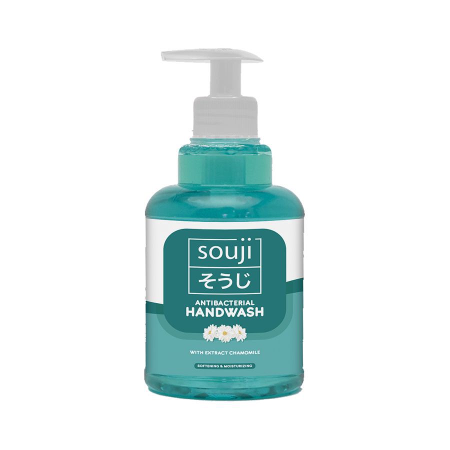 Souji Softening & Moisturizer with Extract Chamomile Antibacterial Handwash Botol 410ml