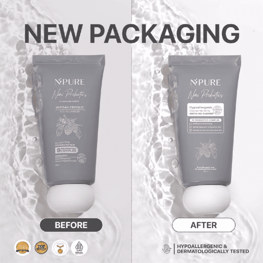 NPURE Noni Probiotics Hypoallergenic Cleanse Me Softly Gentle Gel Cleanser 50ml