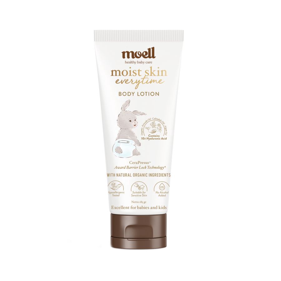Moell Moist Skin Evertytime Body Lotion Perawatan Bayi 185gram