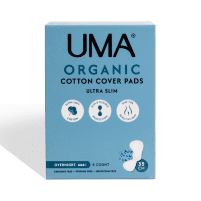 Uma Organic Cotton Cover Pads Ultra Slim Overnight 35cm Pembalut Kewanitaan