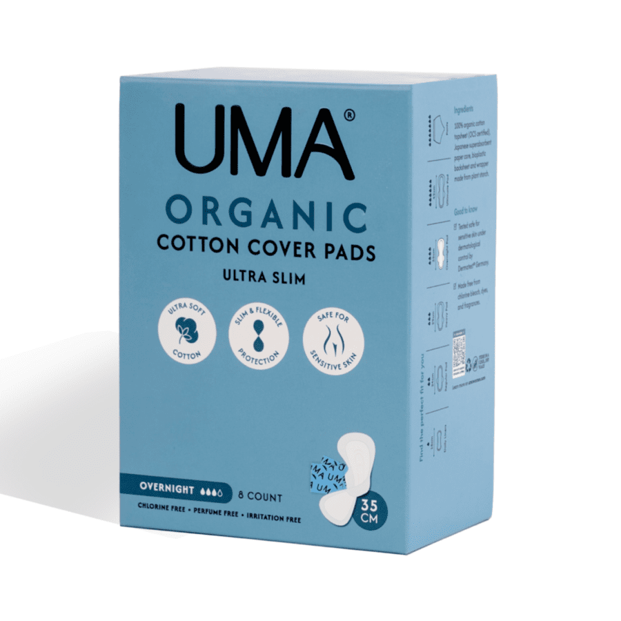 Uma Organic Cotton Cover Pads Ultra Slim Overnight 35cm Pembalut Kewanitaan 8pads