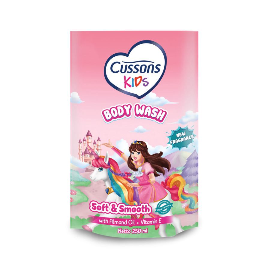 Cussons Kids Soft & Smooth Strawberry Kids Body Wash Pouch 250ml