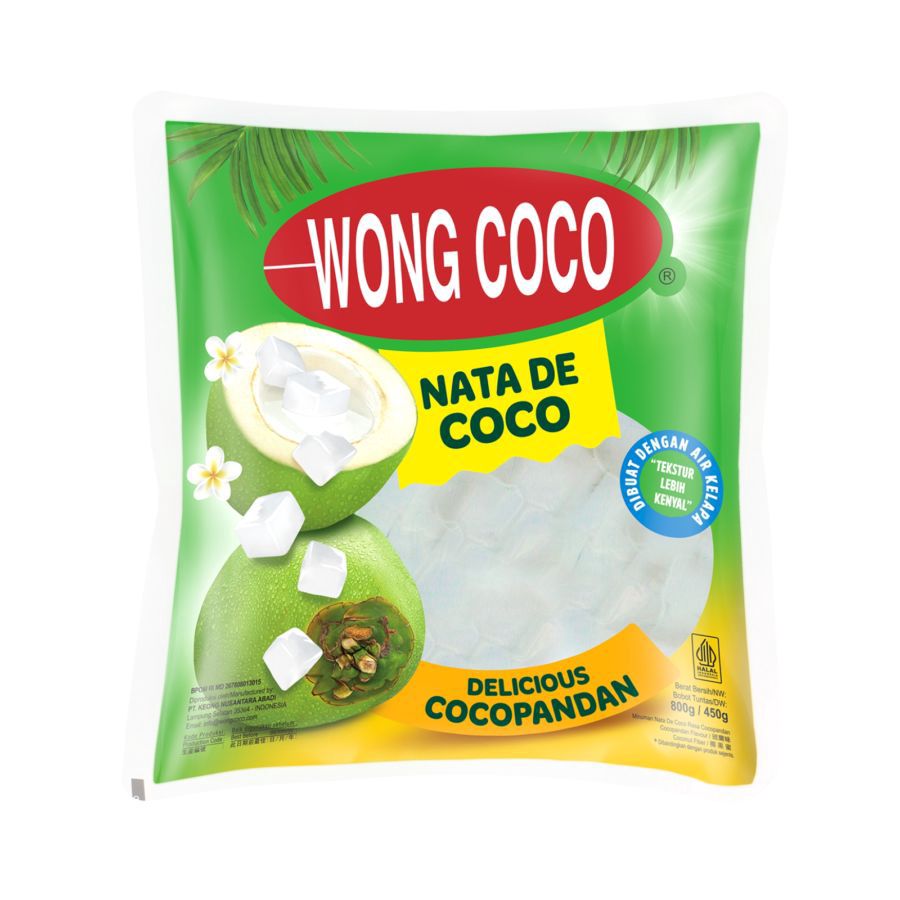 Wong Coco Sari Kelapa Cubes Cocopandan Nata de Coco 800gram