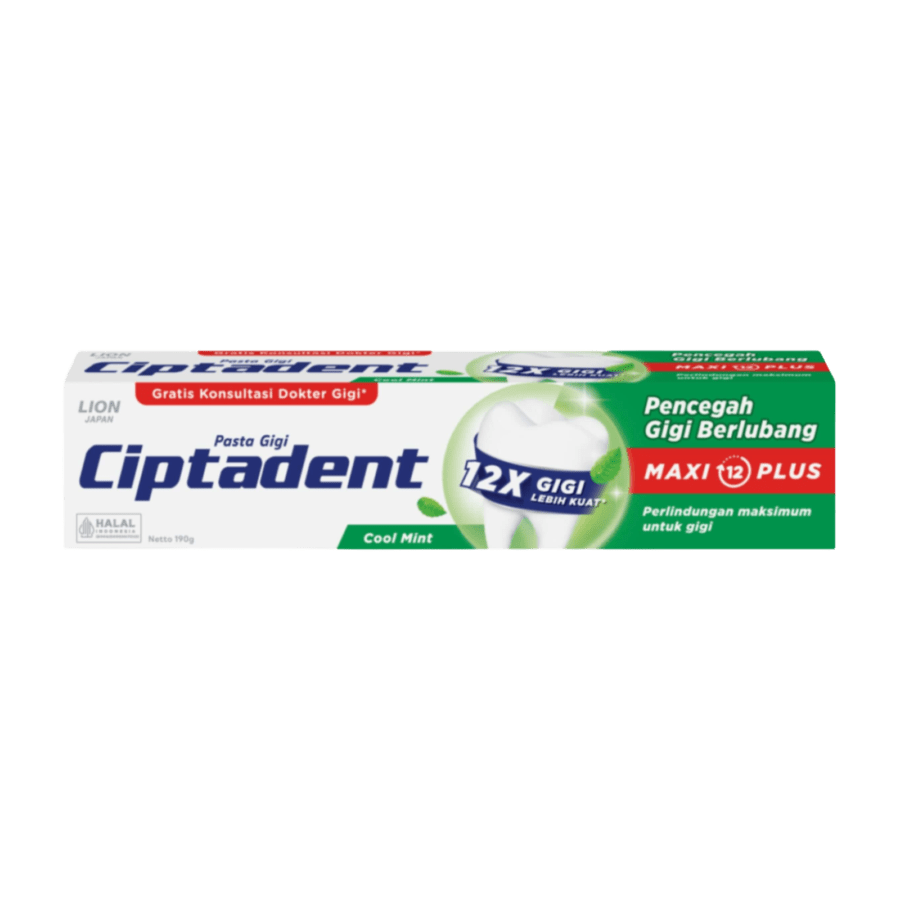 Ciptadent Maxi 12 Plus Cool Mint Toothpaste 120gram
