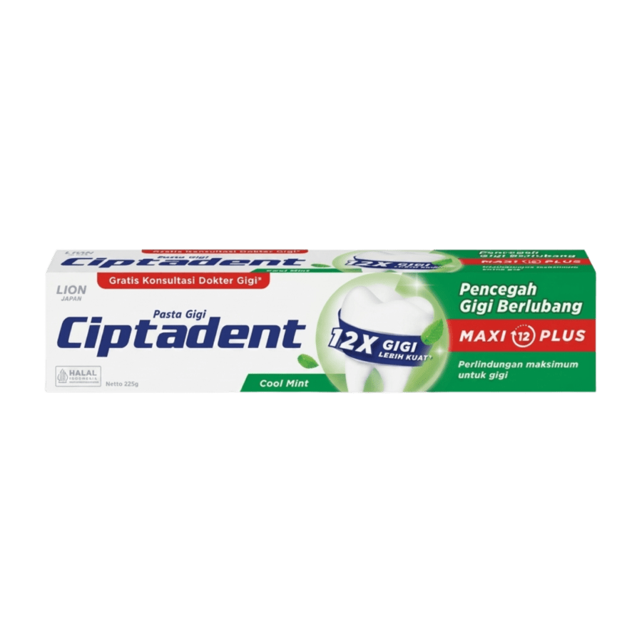 Ciptadent Maxi 12 Plus Cool Mint Toothpaste 225gram
