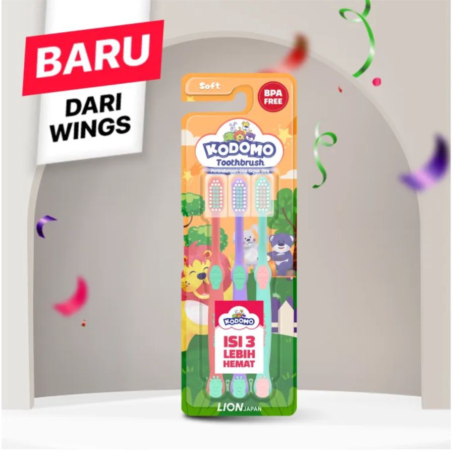 Kodomo Reguler Soft Sikat Gigi Anak 3pcs