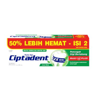 Ciptadent Cool Mint Maxi 12 Toothpaste 2pcs x 225gram