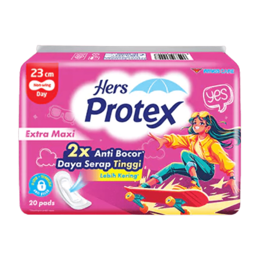 Hers Protex Extra Maxi Day Non Wing 23cm Pembalut Kewanitaan 20pads
