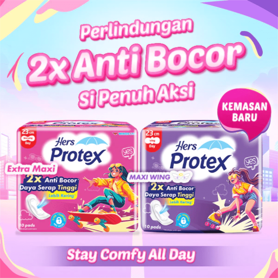 Hers Protex Extra Maxi Day Non Wing 23cm Pembalut Kewanitaan 20pads