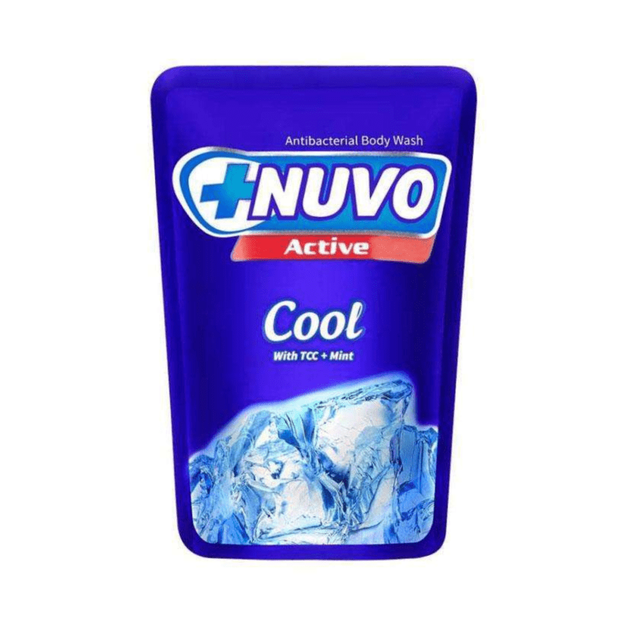 Nuvo Active Cool Antibacterial Body Wash Pouch 400ml