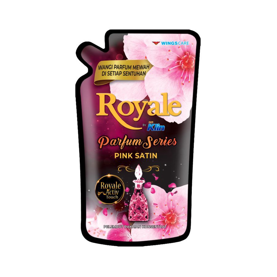 Royale by So Klin Black Pink Satin Pelicin Pelembut Pakaian 650ml