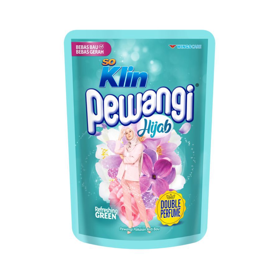 SoKlin Hijab Refreshing Green Pewangi Pakaian 1700ml