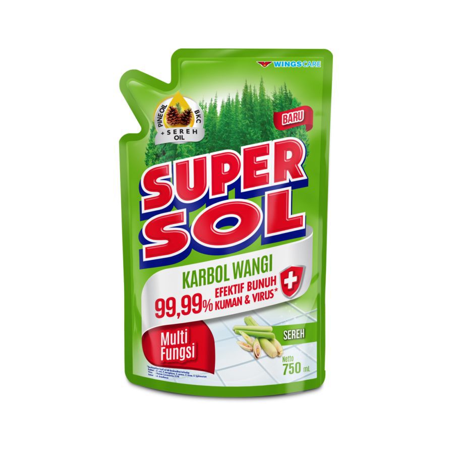 Supersol Sereh Pembersih Lantai Pouch 720ml