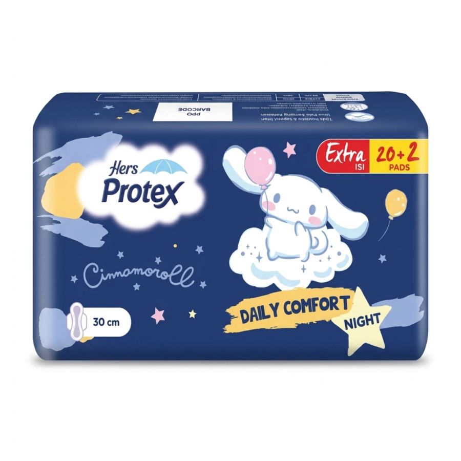 Hers Protex Daily Comfort Night Cinnamoroll 30 cm Pembalut Kewanitaan