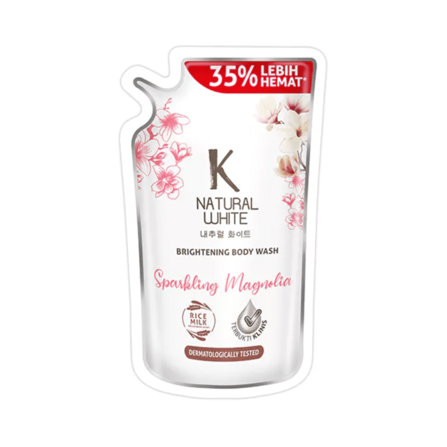 K Natural White Sparkling Magnolia Brightening Body Wash Pouch 725ml