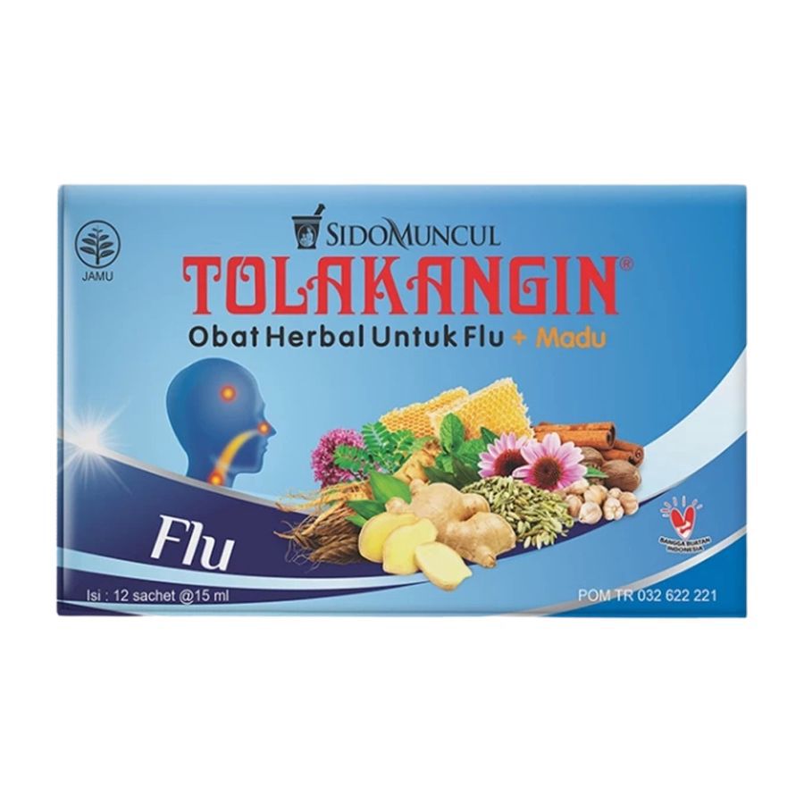 Tolak Angin Flu Obat Flu Batuk Demam Pusing 12 sachets 1box, 12sachet
