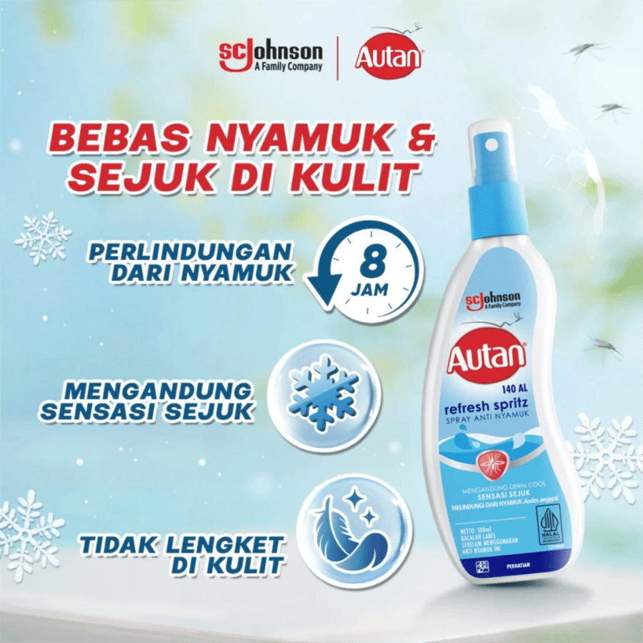 Autan Refresh Spritz Spray Anti Nyamuk Bottle