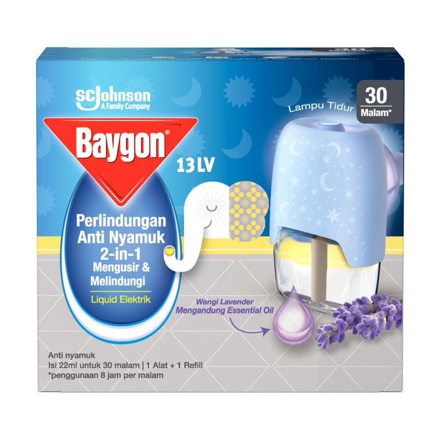 Baygon Liquid Elektrik Set Lavender Pembasmi Serangga 22ml