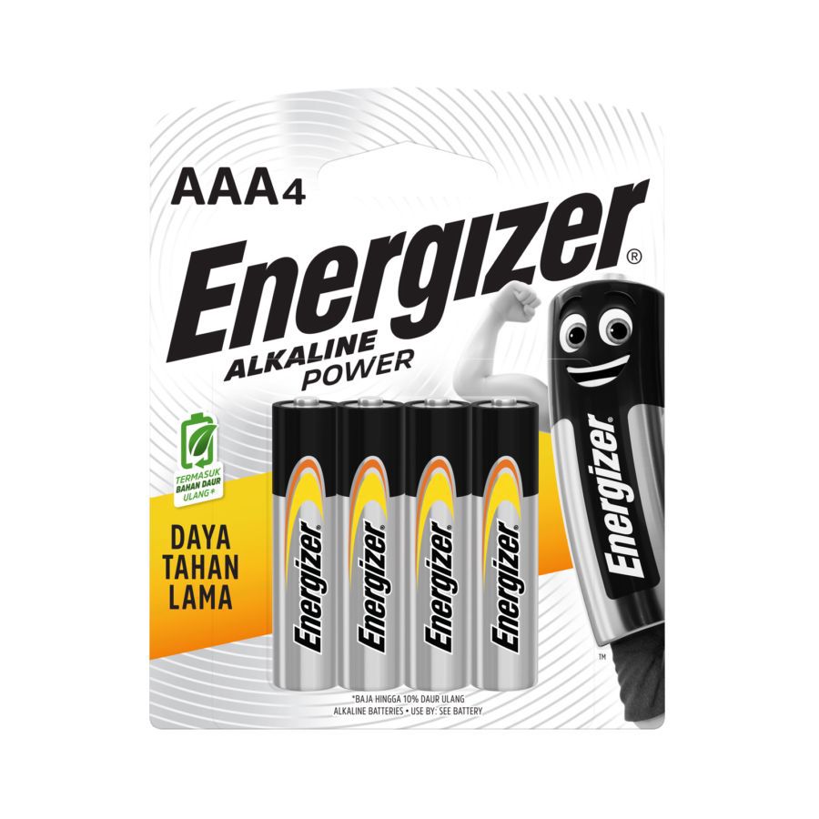 Energizer Alkaline Power Baterai AAA BP4 1pcs
