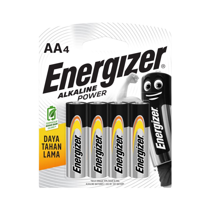 Energizer Baterai Alkaline Power AA BP4 1pcs