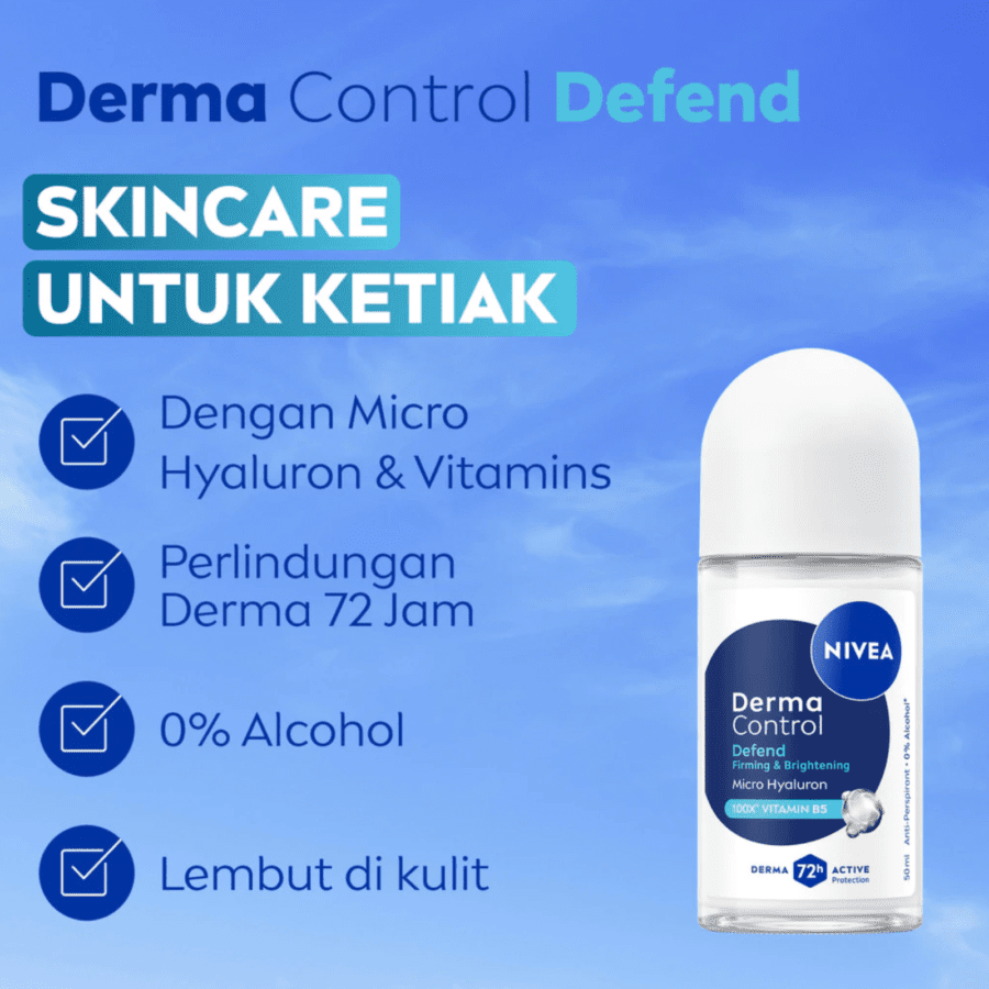 Nivea Derma Control Defend Deodorant Roll On 50ml