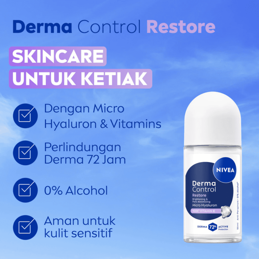 Nivea Derma Control Restore Deodorant Roll On 50ml