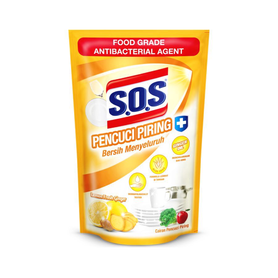 SOS Lemon Fresh Ginger Cairan Pencuci Piring 575ml