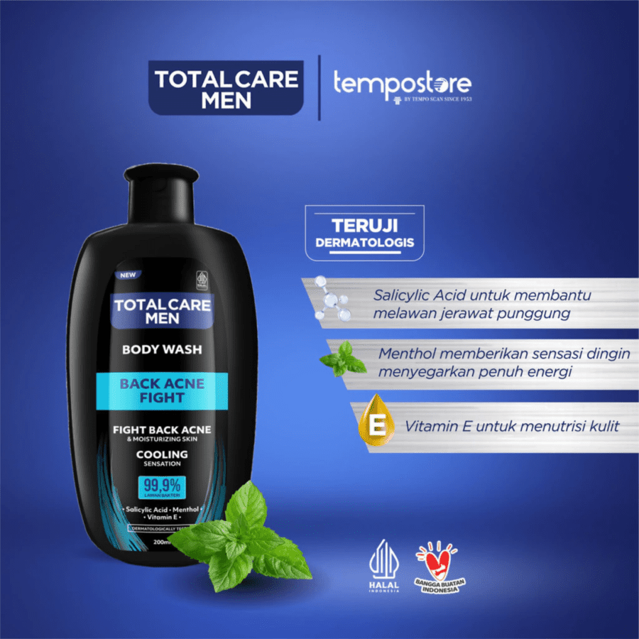 Total Care Men Black Acne Fight Body Wash