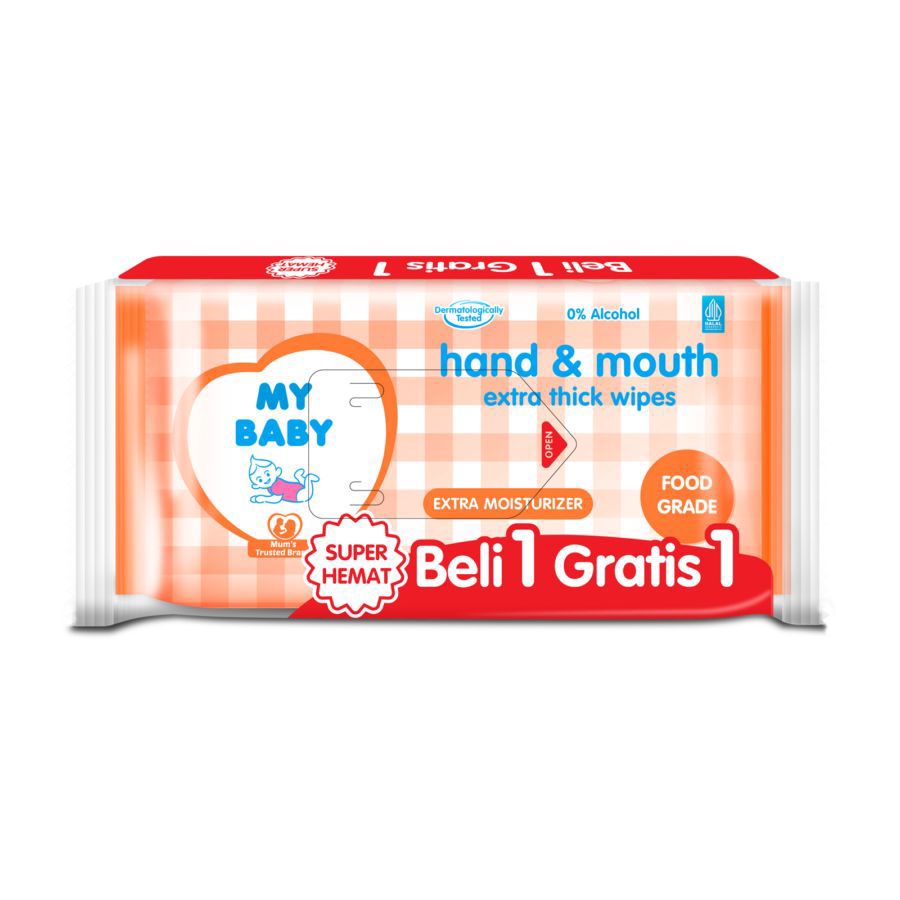 Buy 1 Get 1 My Baby Hand & Mouth Extra Thick Baby Wipes 1pack