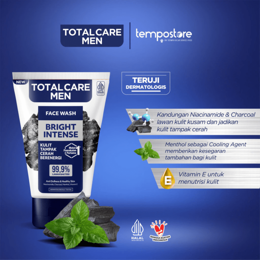 Total Care Men Bright Intense Face Wash