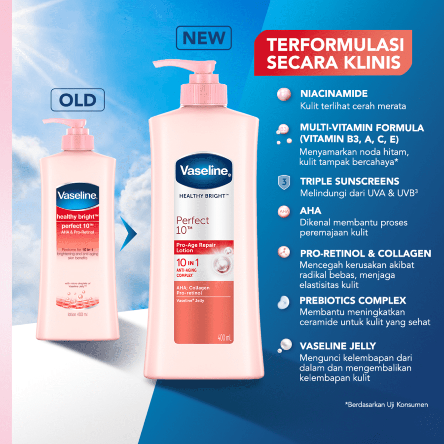 Vaseline Healthy Bright Perfect 10 Body Lotion 200ml