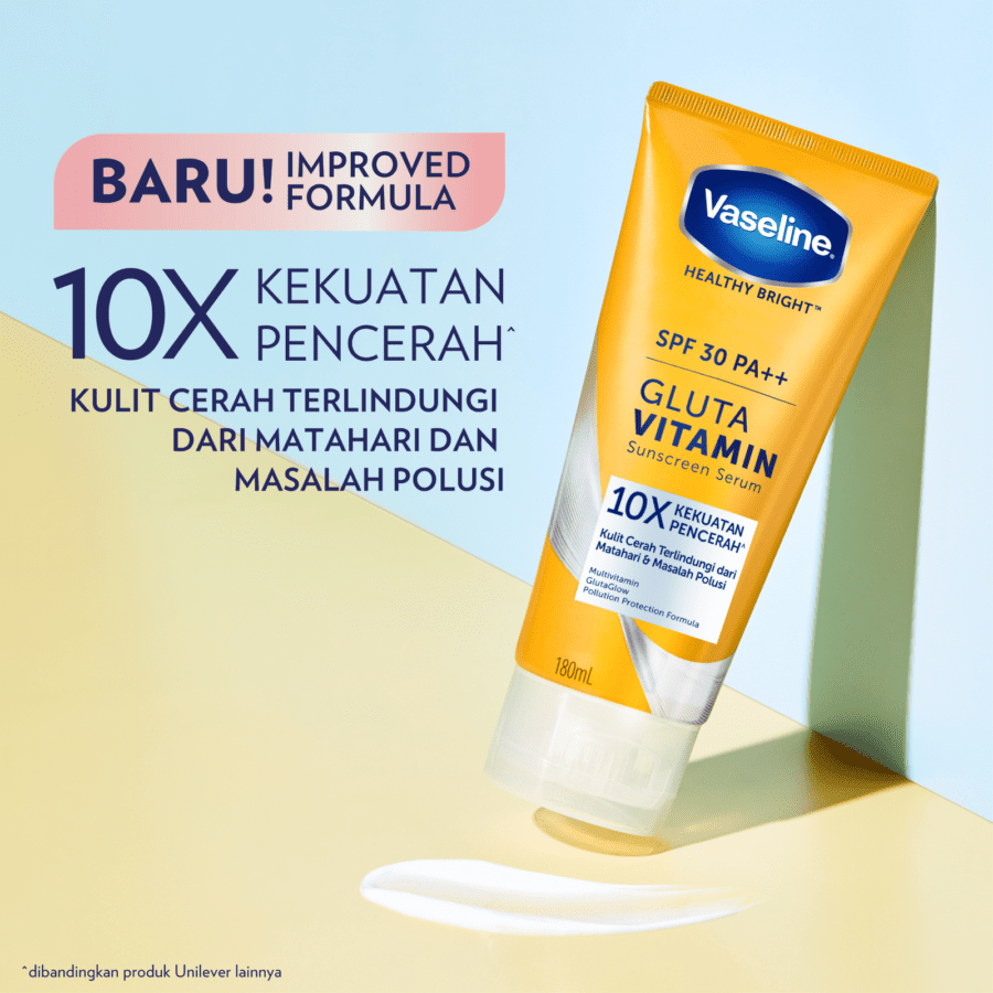 Vaseline Healthy Bright Gluta Vitamin SPF 30 PA+++ Body Sunscreen Serum 180ml