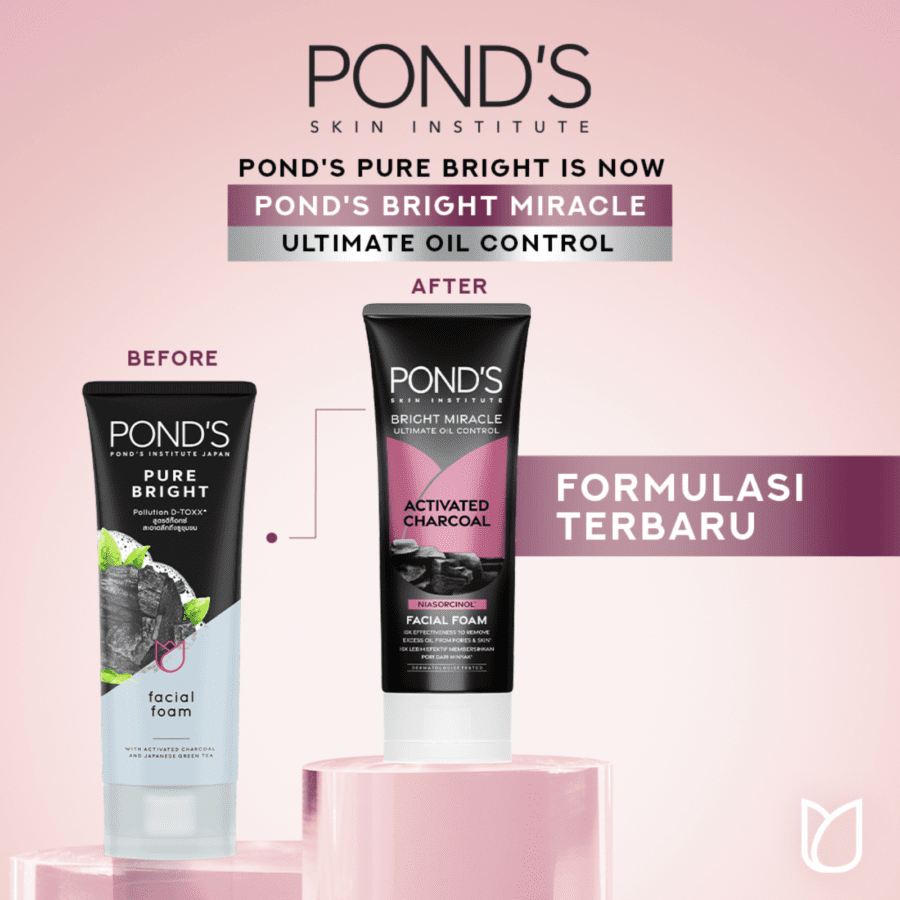 Pond's Actived Charcoal Bright Miracle Untimate Oil Control Facial Foam