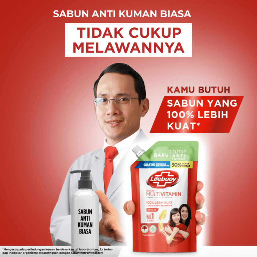 Lifebuoy Total 10 Anti Bacterial Body Wash Pouch 800ml