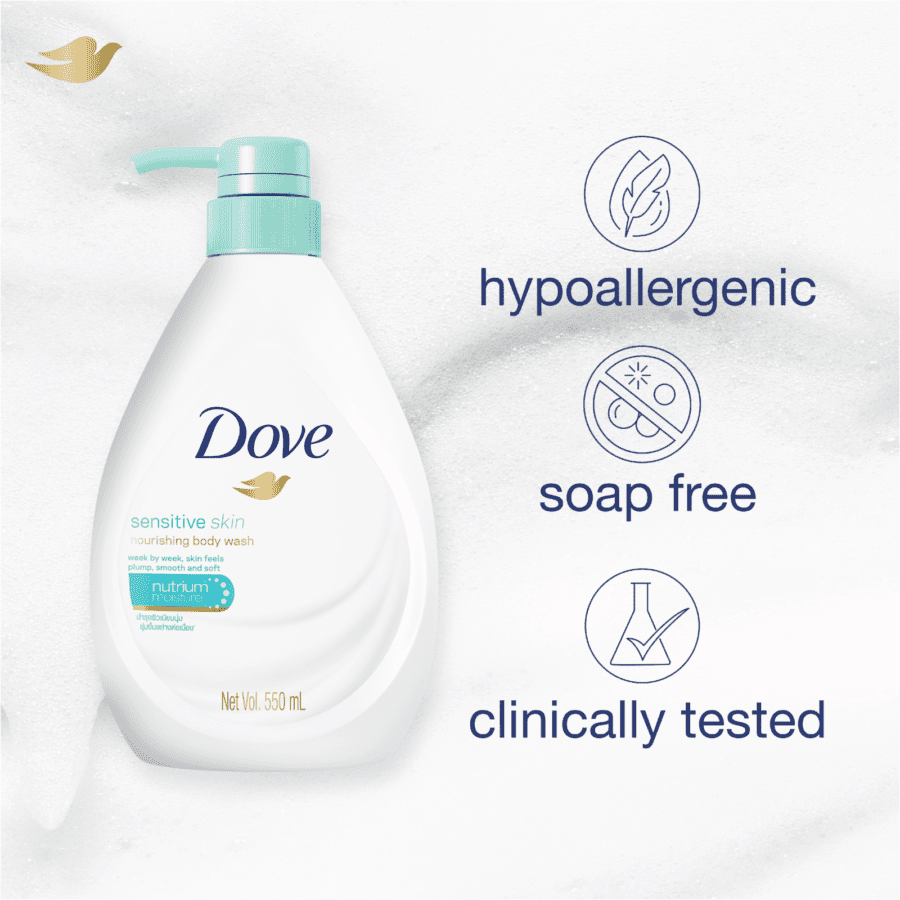 Dove Sensitive Skin Nourishing Body Wash 550ml