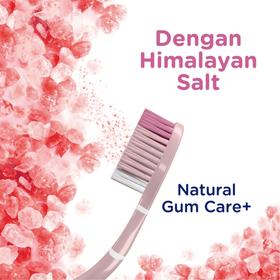 Pepsodent Nanosoft Natural Gentle Cleanse Himalayan Salt Soft Toothbrush 1pcs