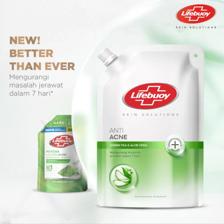 Lifebuoy Anti Acne Greentea & Aloe Vera Antibacterial Body Wash Refill 720gram