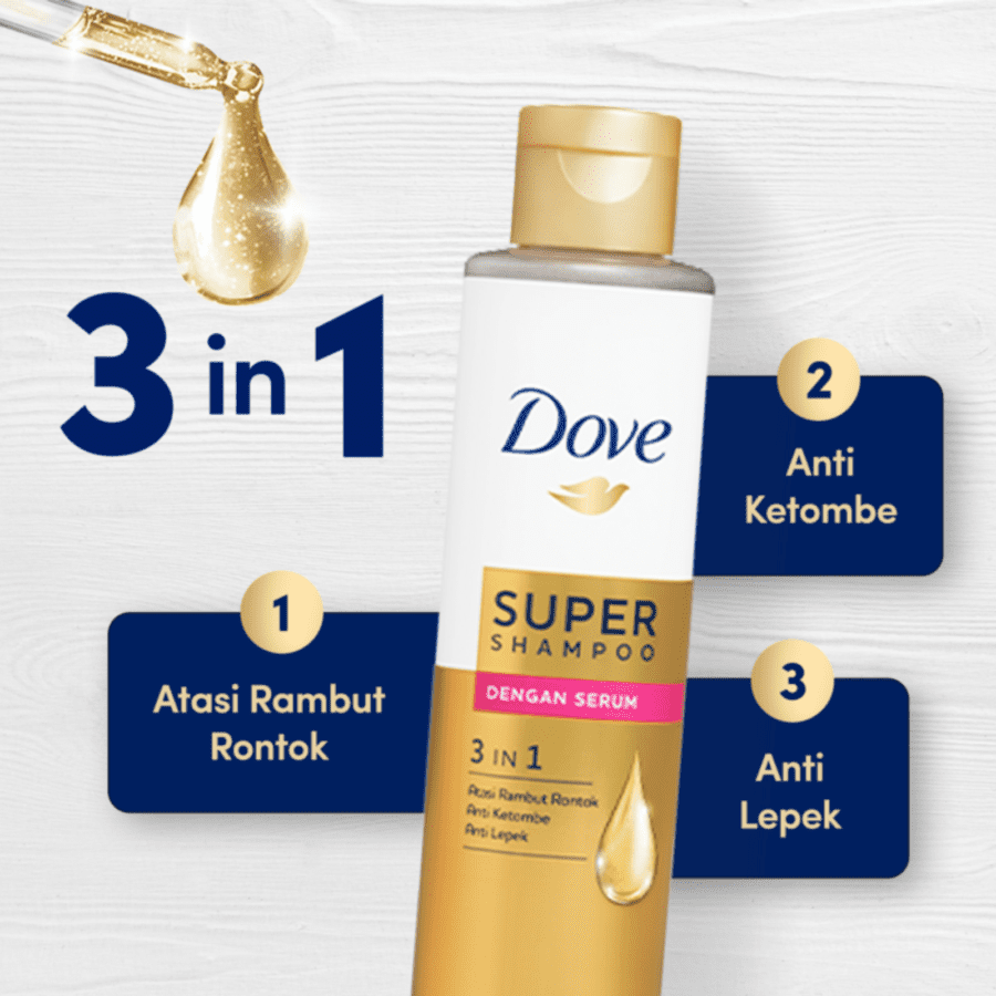 Dove 3 in 1 Super Shampoo with Serum 135ml