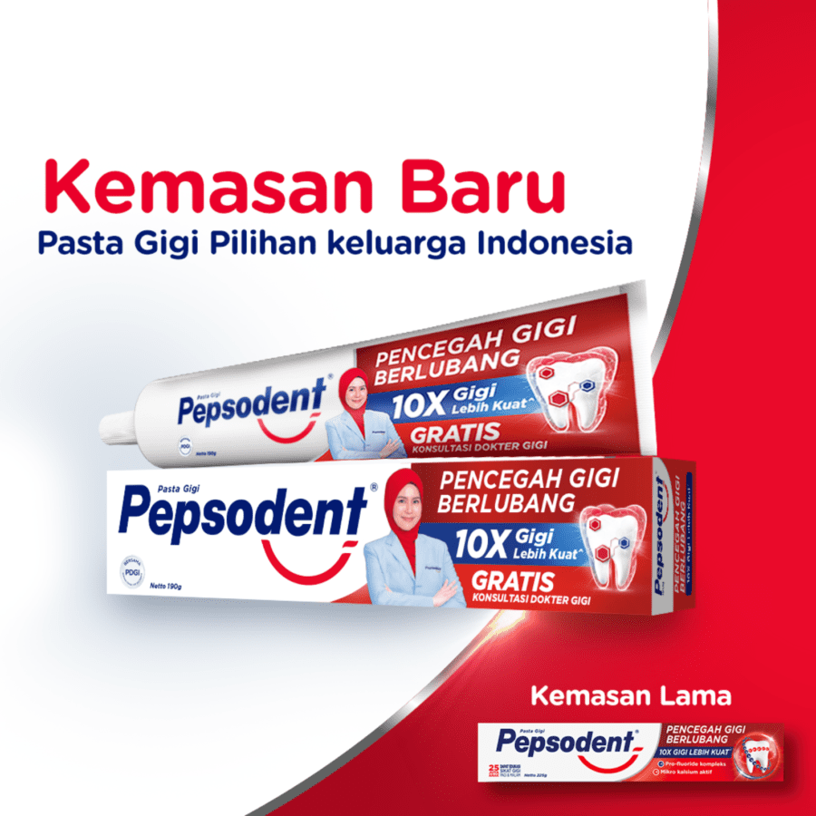 Pepsodent Pencegah Gigi Berlubang Toothpaste 2 pcs 225gram