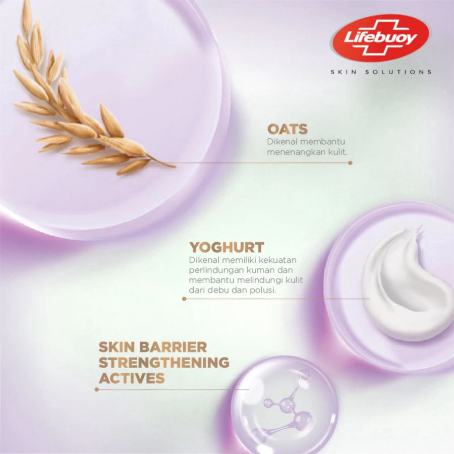 Lifebuoy Yoghurt & Oat Lawan Gatal Antibacterial Bodywash Refill Pouch