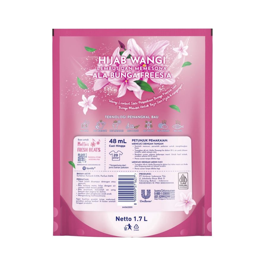 Molto Soft & Fresh Pewangi & Pelembut Pakaian 1pcs