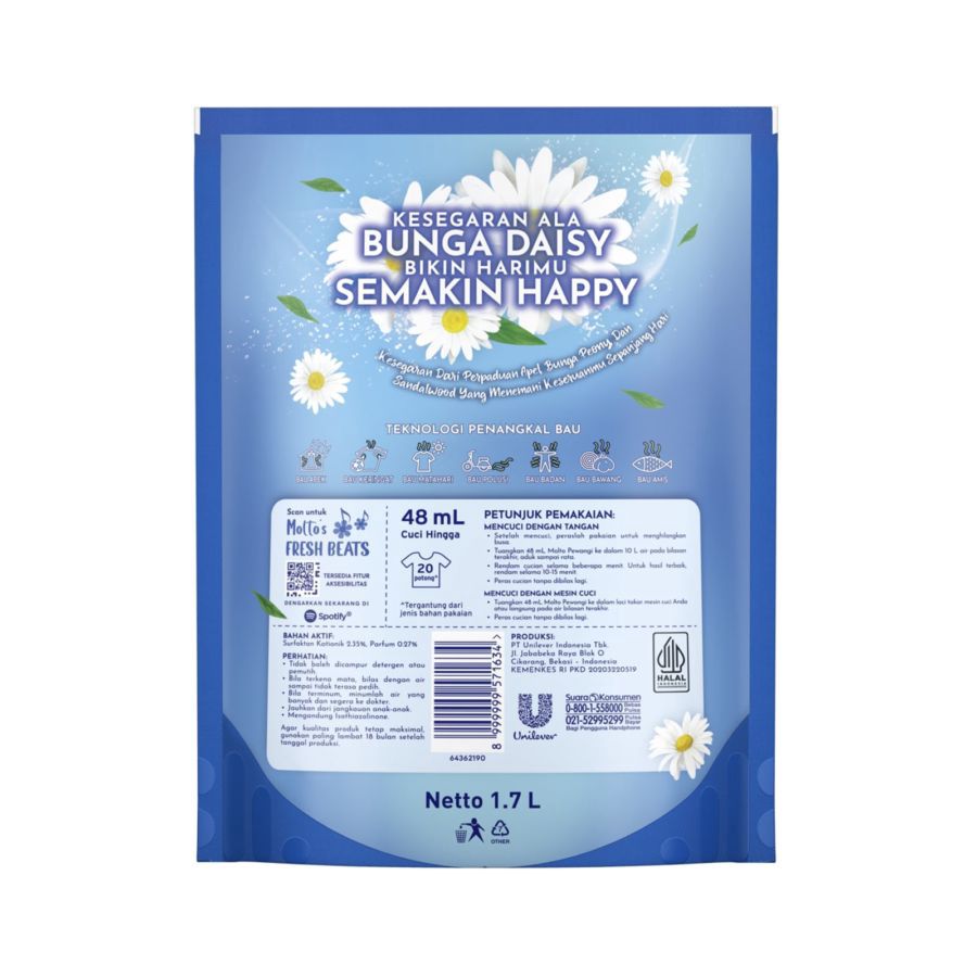Molto Active Fresh Pewangi & Pelembut Pakaian 1700ml