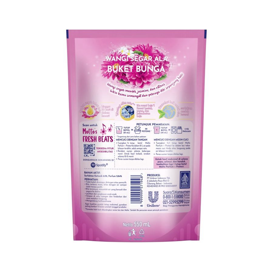 Molto Parfum + Protect Sunshine Bloom Pelembut Pakaian 550ml