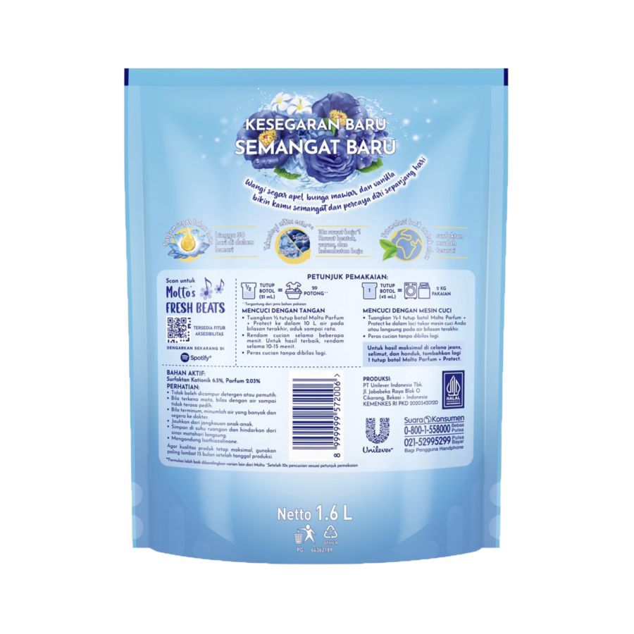 Molto All in One Morning Fresh Pelembut Pakaian 1500ml