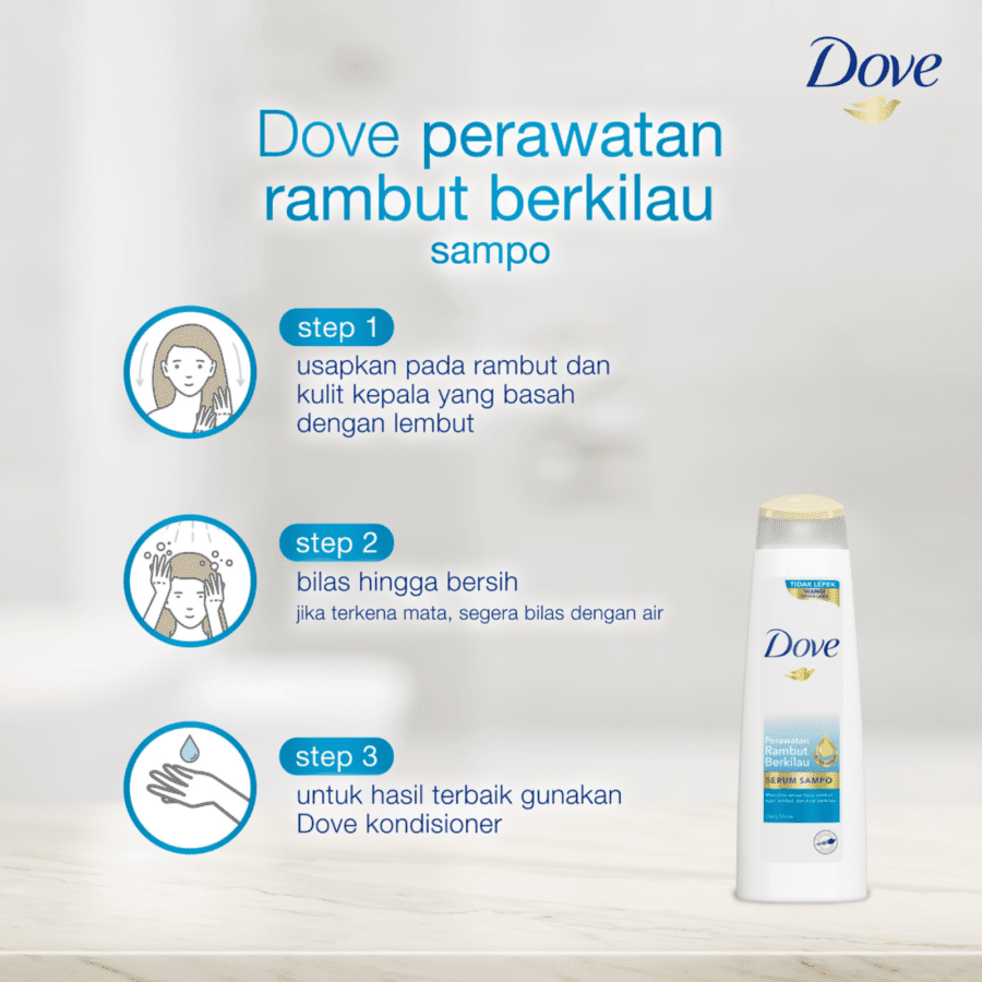 Dove Serum Shampoo Perawatan Rambut Berkilau