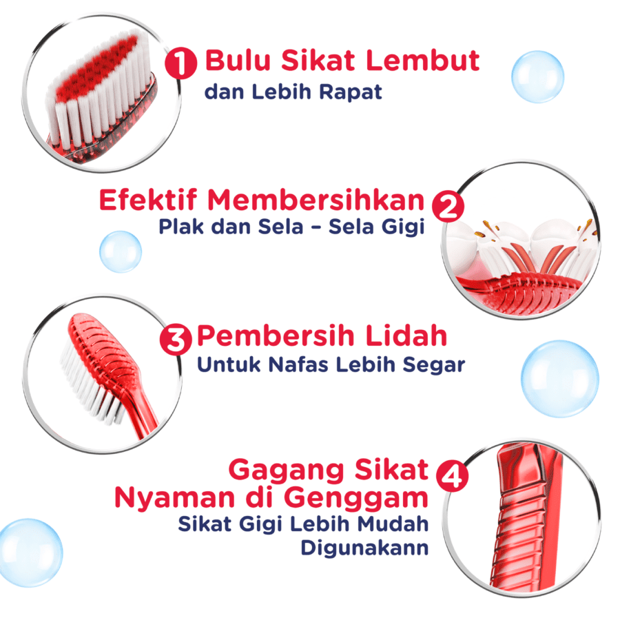 Pepsodent Brilian Soft Toothbrush 3pcs