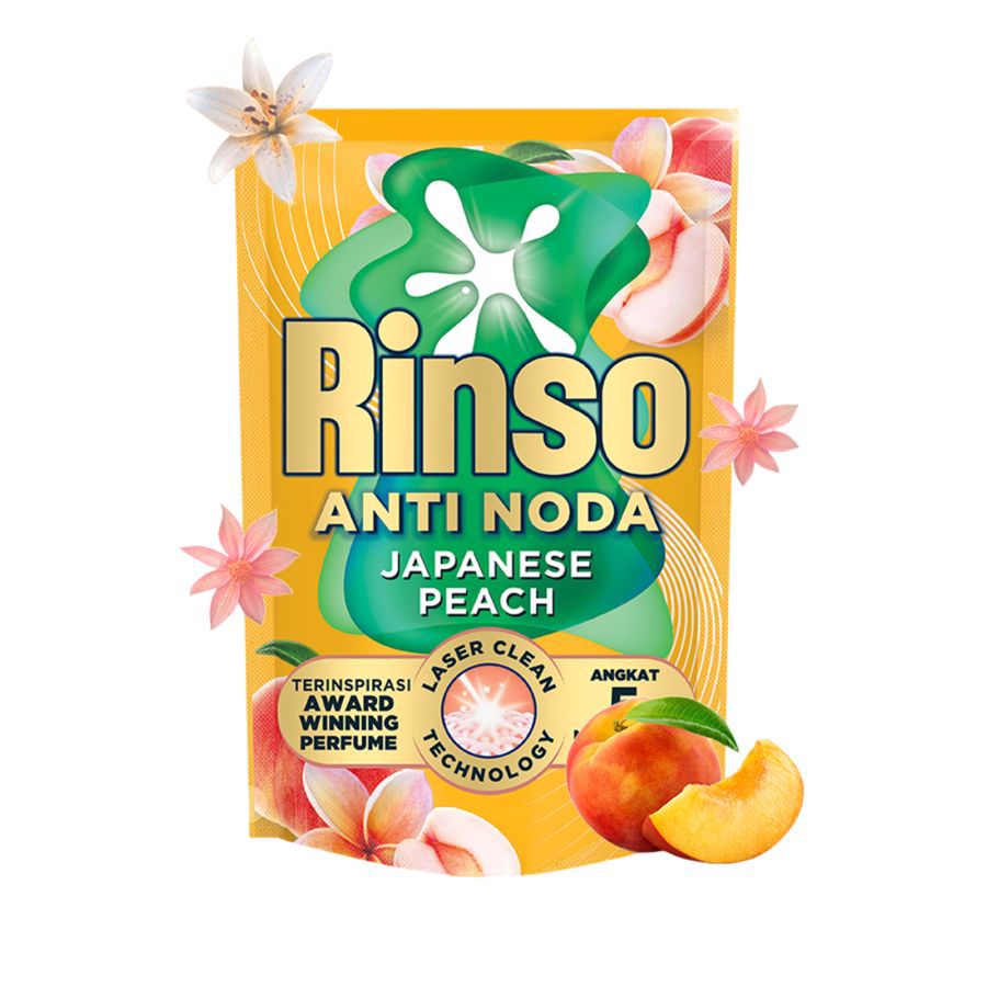 Rinso Anti Noda Japanese Peach Deterjen Cair 510gram
