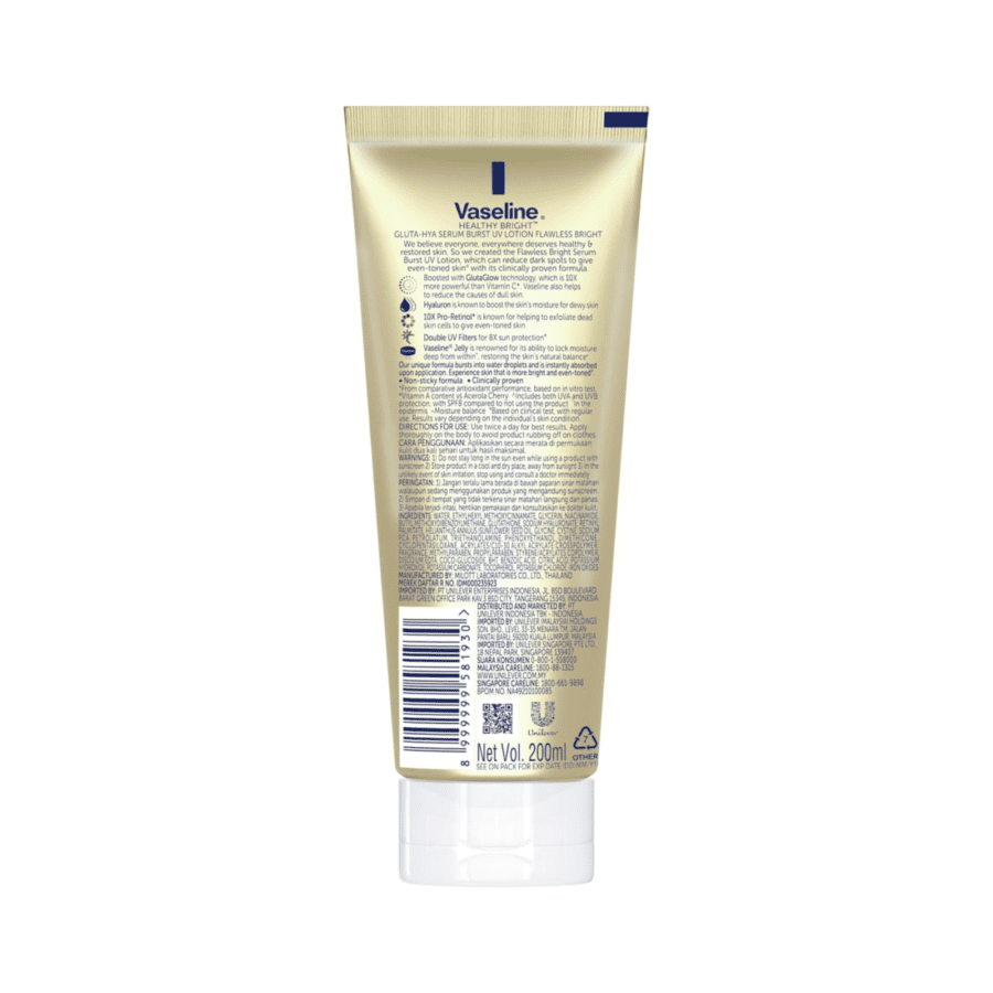 Vaseline Healthy Bright Gluta Hya Flawless Bright Body Serum 200ml