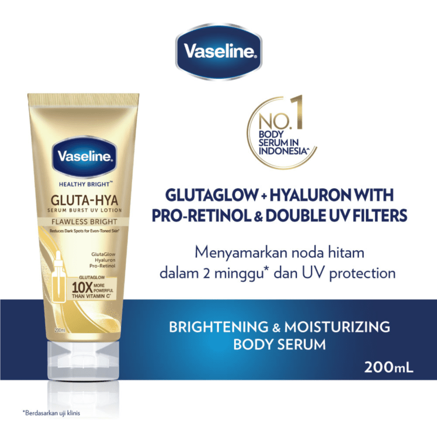Vaseline Healthy Bright Gluta Hya Flawless Bright Body Serum 200ml