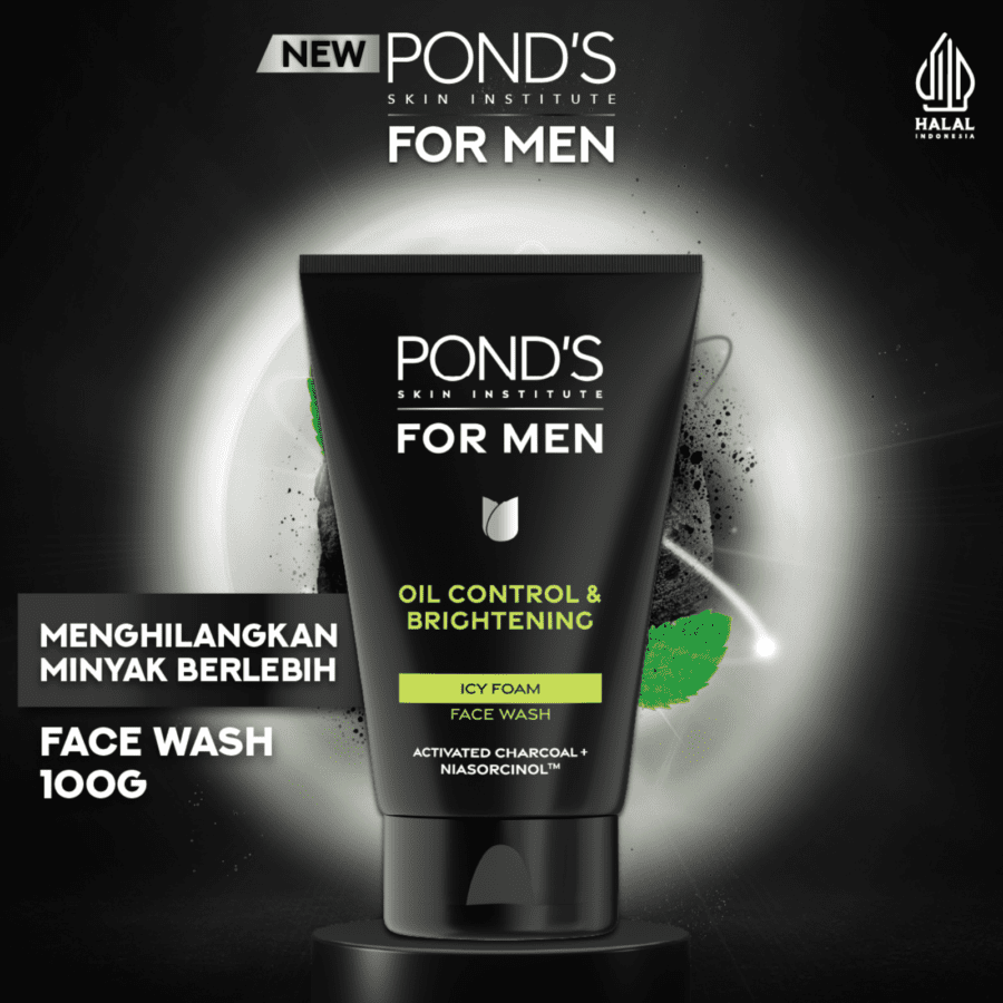 Pond's Men Oil Control & Brightening Icy Foam Face Wash 100gram